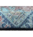 oushak rug 7x10, red blue handmade vintage turkish area rug, 6'7 X 9'10 wool rug