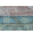 oushak rug 7x10, red blue handmade vintage turkish area rug, 6'7 X 9'10 wool rug
