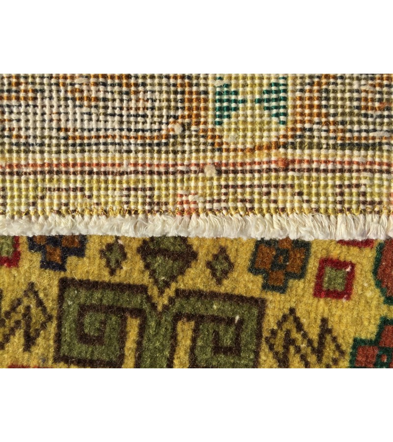 Turkish rug 6x9 , Living room rug 6'4 x 9'5 , yellow green Kitchen rug ,Oushak Rug, Vintage Rug, Anatolian Rug,Faded Rug