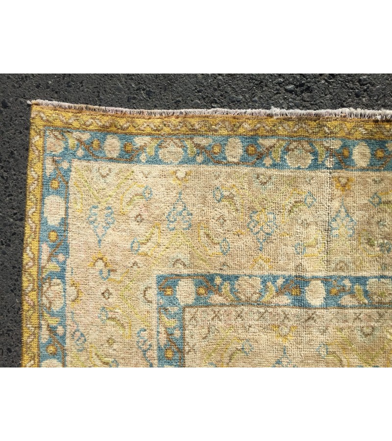 9x13 hand knotted vintage rug, Living room rugs , handmade area rug, 9'3 x 12'8 beige vintage rug