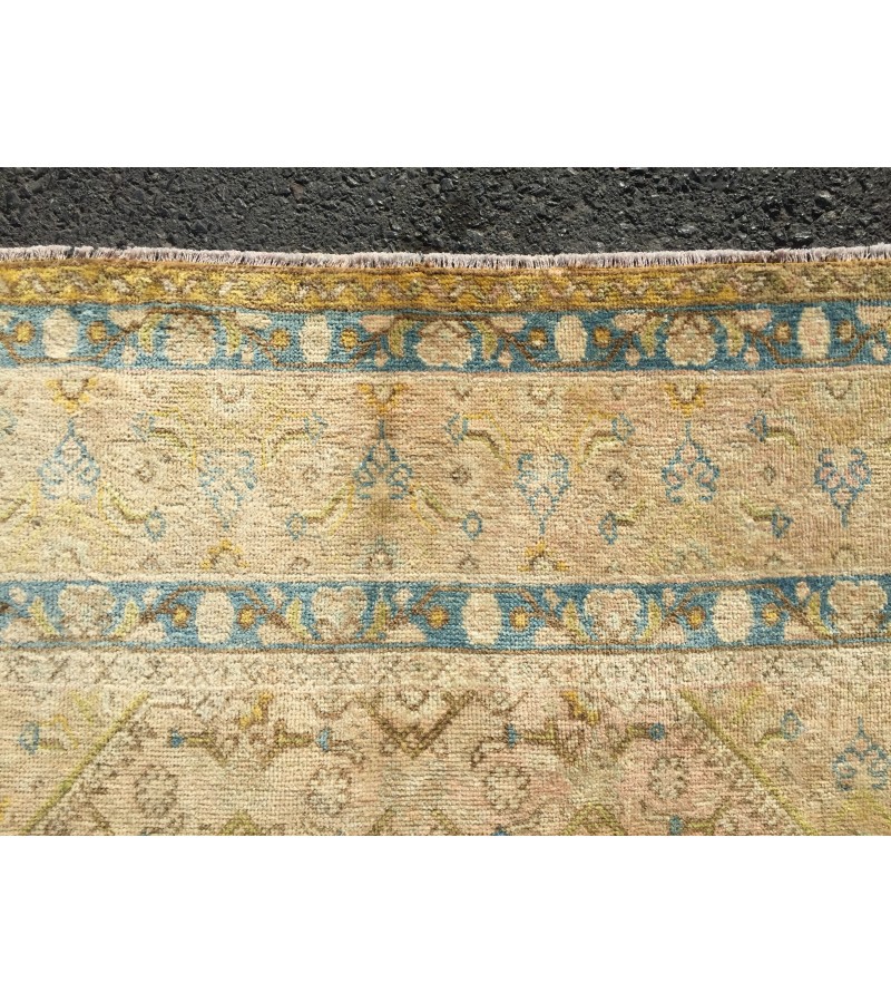 9x13 hand knotted vintage rug, Living room rugs , handmade area rug, 9'3 x 12'8 beige vintage rug