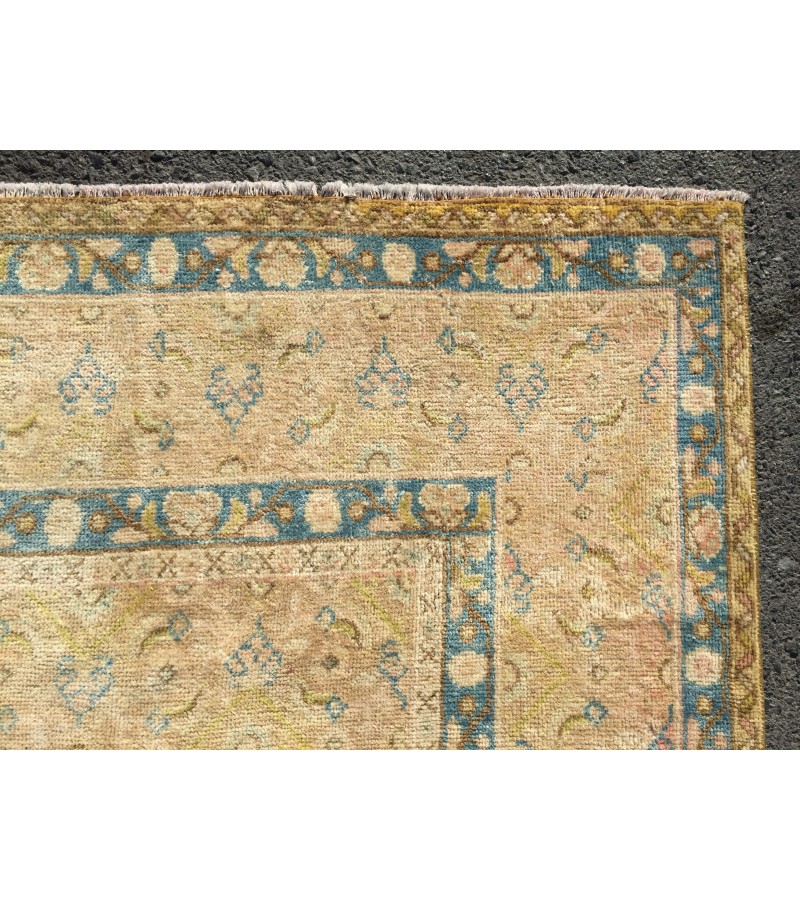 9x13 hand knotted vintage rug, Living room rugs , handmade area rug, 9'3 x 12'8 beige vintage rug