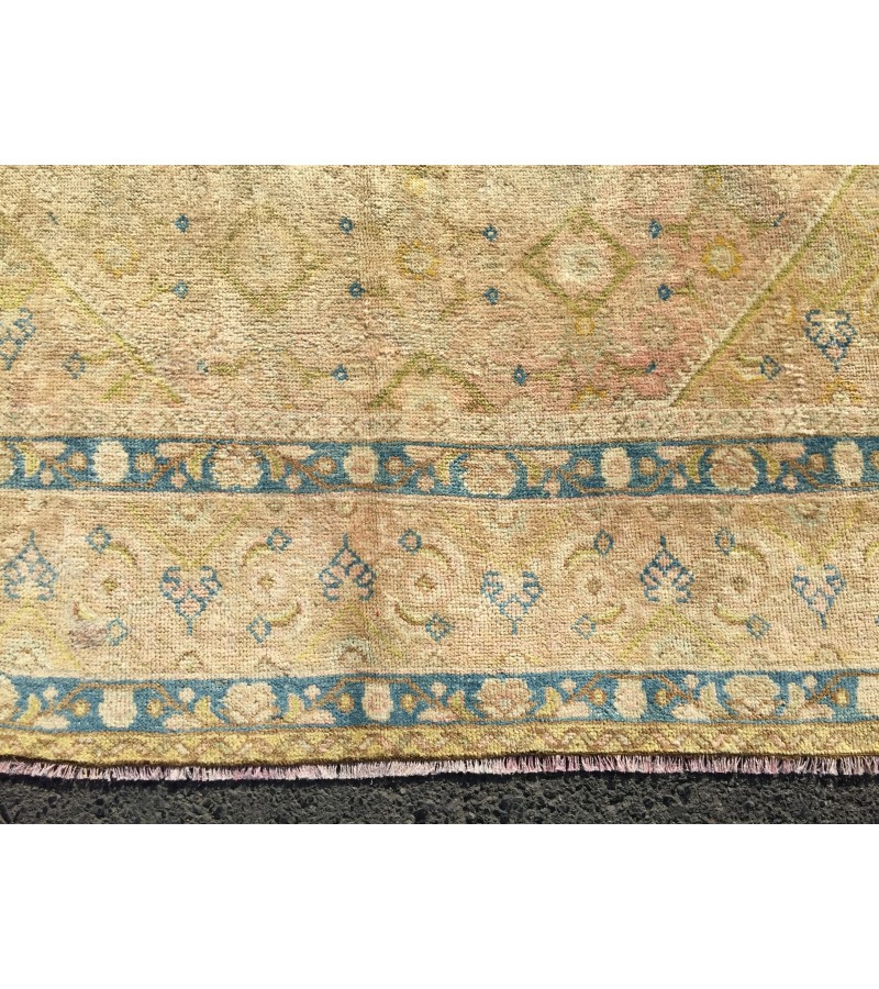 9x13 hand knotted vintage rug, Living room rugs , handmade area rug, 9'3 x 12'8 beige vintage rug