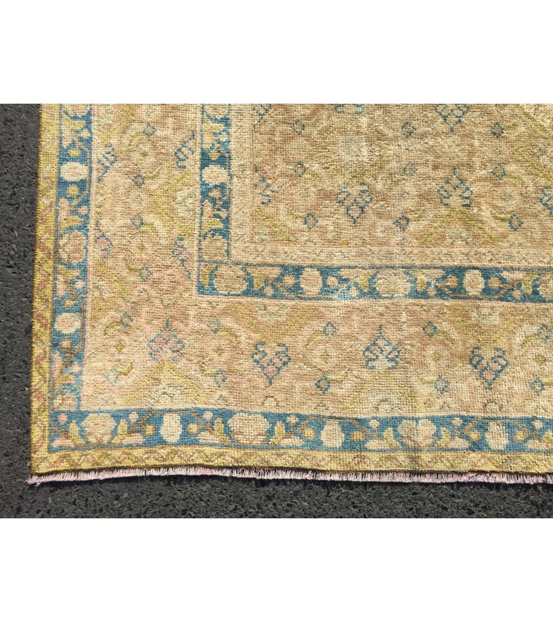 9x13 hand knotted vintage rug, Living room rugs , handmade area rug, 9'3 x 12'8 beige vintage rug