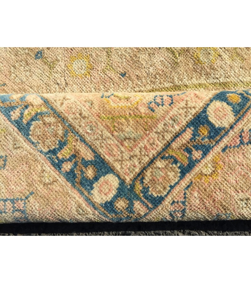 9x13 hand knotted vintage rug, Living room rugs , handmade area rug, 9'3 x 12'8 beige vintage rug