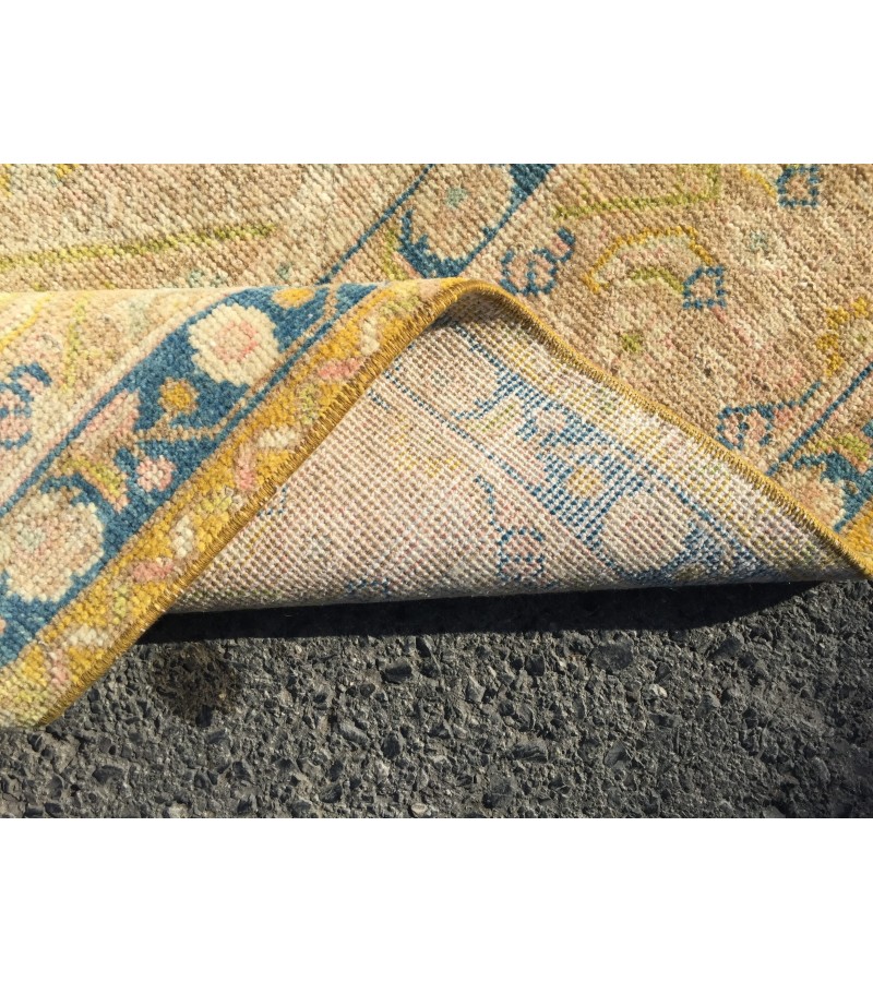 9x13 hand knotted vintage rug, Living room rugs , handmade area rug, 9'3 x 12'8 beige vintage rug