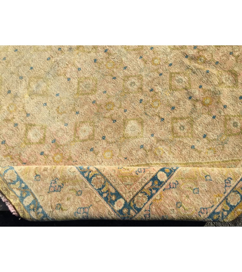 9x13 hand knotted vintage rug, Living room rugs , handmade area rug, 9'3 x 12'8 beige vintage rug