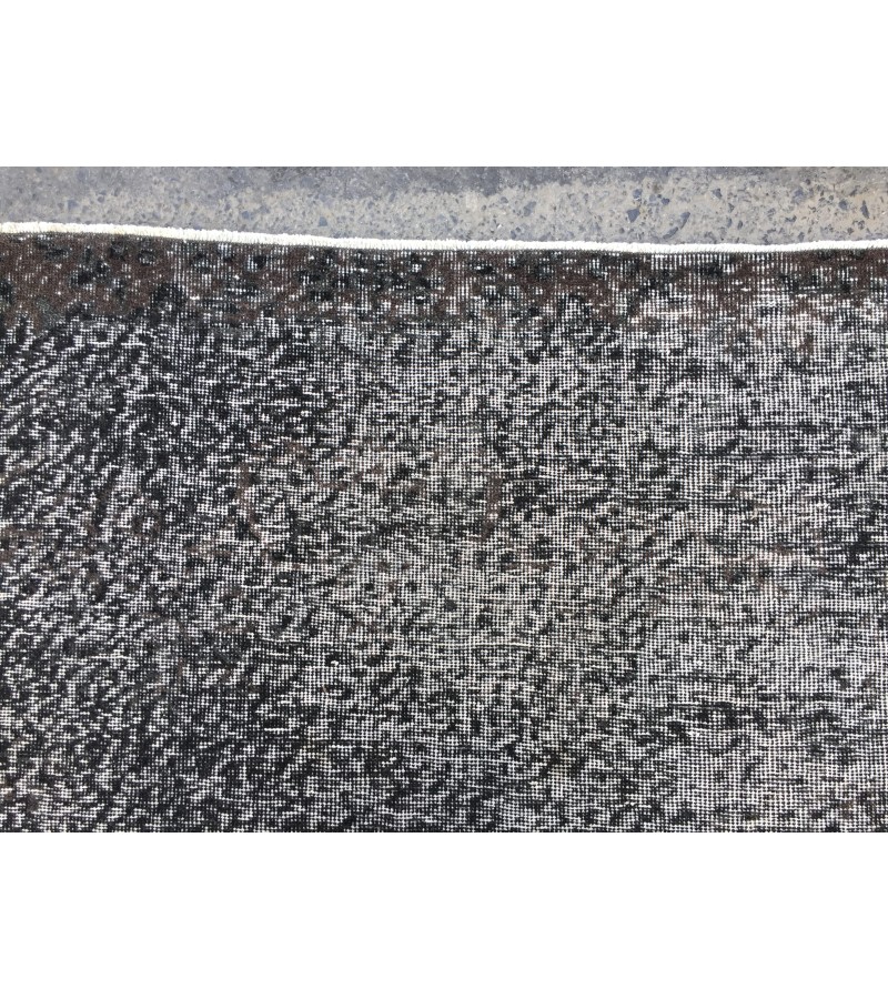 6x10 Turkish handmade rug, black brown rug, 6'3 X 9'6 rug for living room