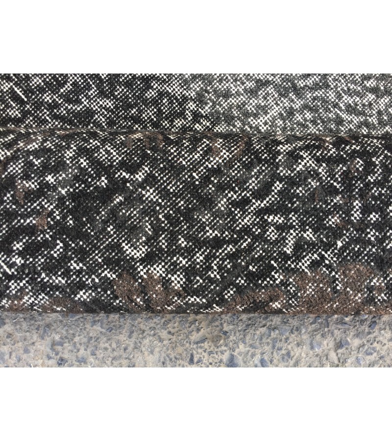 6x10 Turkish handmade rug, black brown rug, 6'3 X 9'6 rug for living room