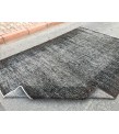 6x10 Turkish handmade rug, black brown rug, 6'3 X 9'6 rug for living room