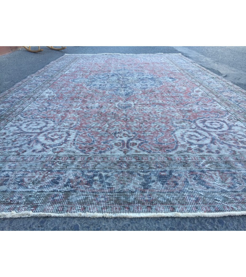 6x10 retro dining room rug, ,Boho Red Rug, 5'11 X 10' Bedroom Rug