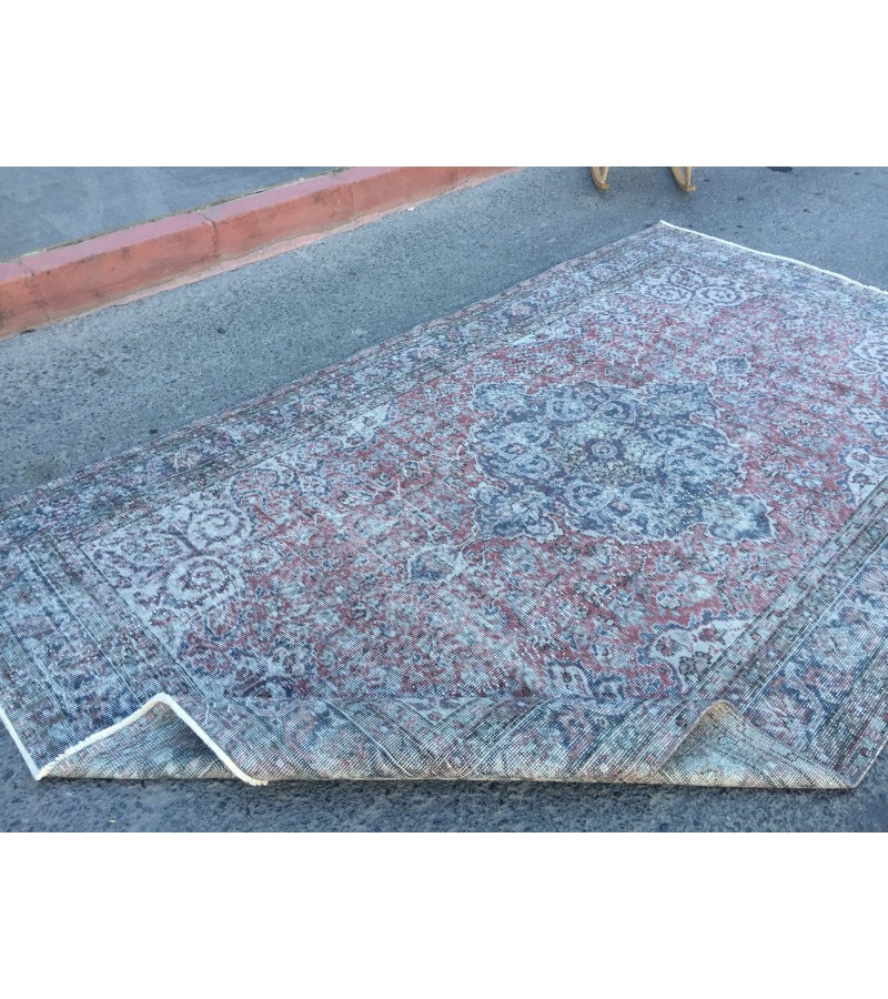 6x10 retro dining room rug, ,Boho Red Rug, 5'11 X 10' Bedroom Rug