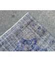 6x9 vintage area rug, distressed grey blue Rug , 6'2 X 8'9 Handmade Rug