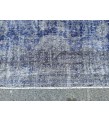 6x9 vintage area rug, distressed grey blue Rug , 6'2 X 8'9 Handmade Rug