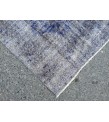6x9 vintage area rug, distressed grey blue Rug , 6'2 X 8'9 Handmade Rug