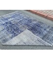 6x9 vintage area rug, distressed grey blue Rug , 6'2 X 8'9 Handmade Rug