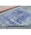 6x9 vintage area rug, distressed grey blue Rug , 6'2 X 8'9 Handmade Rug