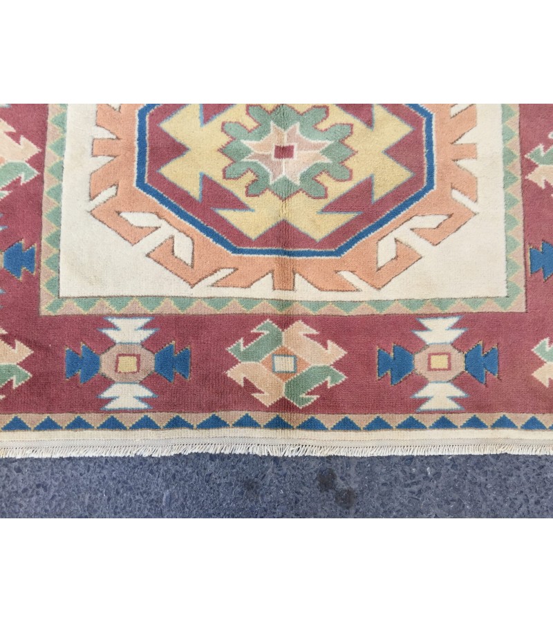5x8 soft wool hand woven geometric rug, unique Bedroom Rug