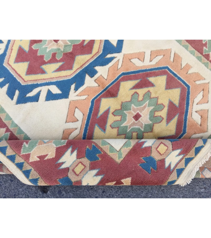 5x8 soft wool hand woven geometric rug, unique Bedroom Rug