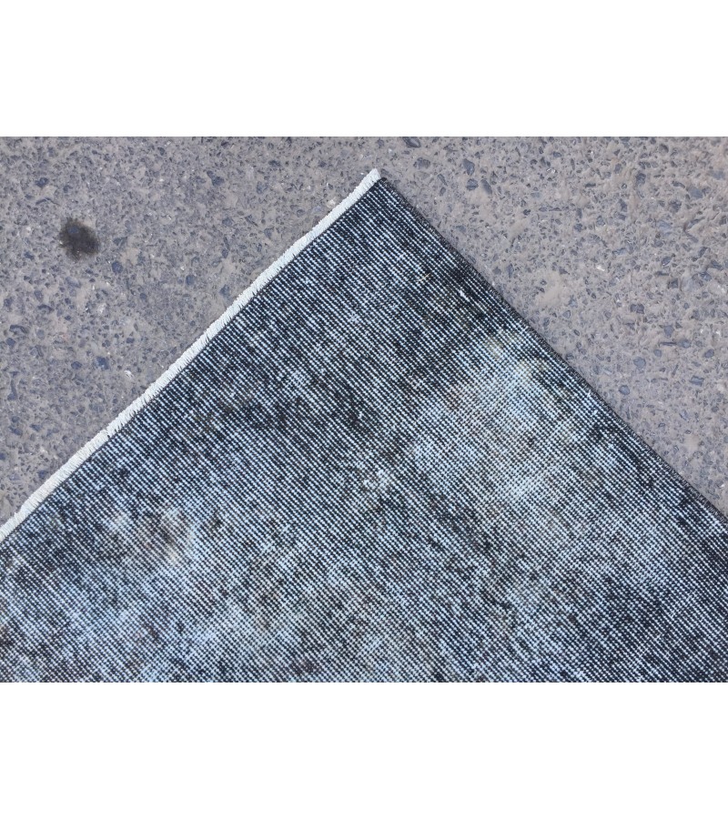 6x9 vintage bed plan rug, dark decor rug, distressed rug, 5'9 X 9'3 Handmade Rug