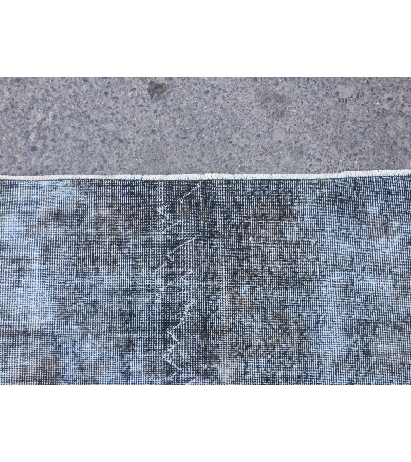 6x9 vintage bed plan rug, dark decor rug, distressed rug, 5'9 X 9'3 Handmade Rug