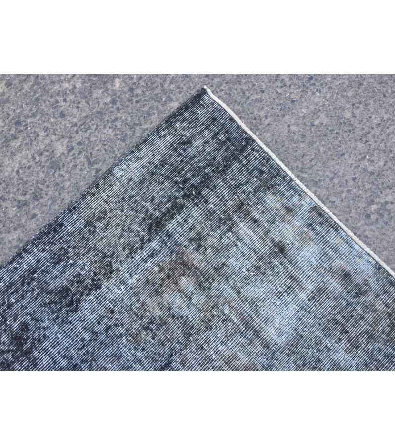 6x9 vintage bed plan rug, dark decor rug, distressed rug, 5'9 X 9'3 Handmade Rug