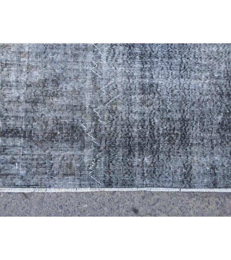 6x9 vintage bed plan rug, dark decor rug, distressed rug, 5'9 X 9'3 Handmade Rug