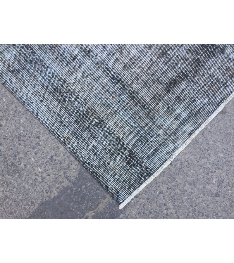 6x9 vintage bed plan rug, dark decor rug, distressed rug, 5'9 X 9'3 Handmade Rug