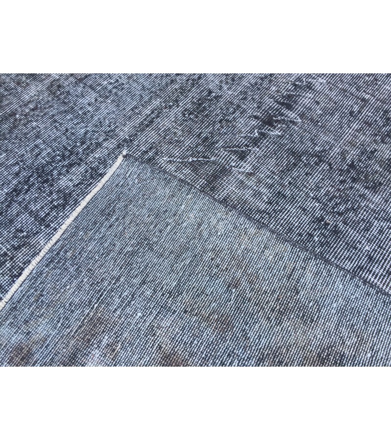 6x9 vintage bed plan rug, dark decor rug, distressed rug, 5'9 X 9'3 Handmade Rug