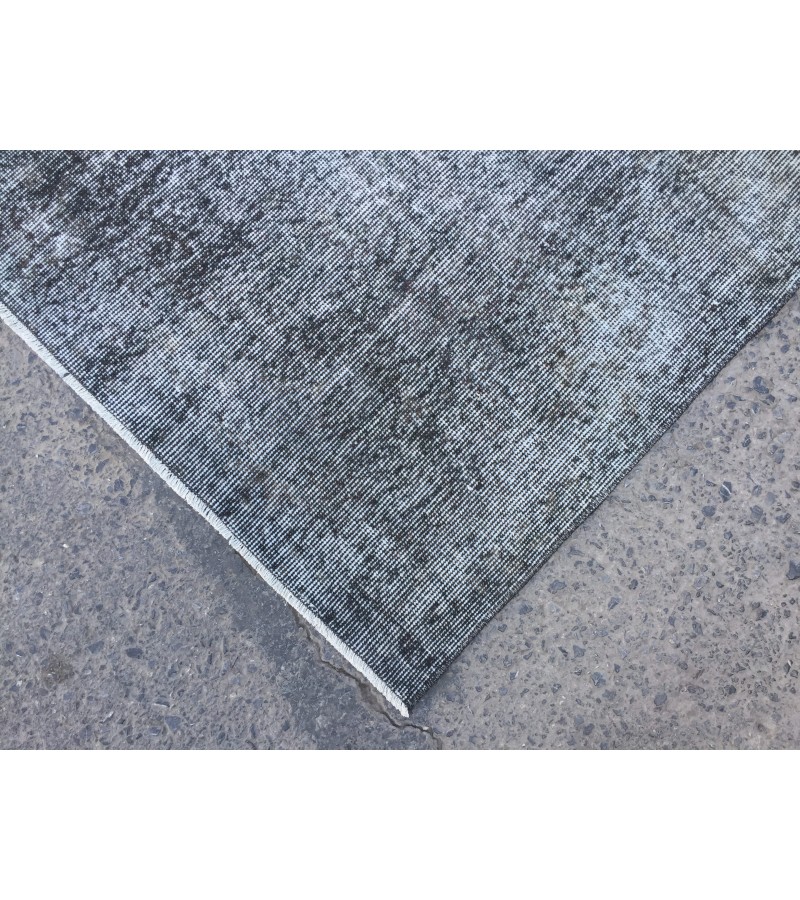 6x9 vintage bed plan rug, dark decor rug, distressed rug, 5'9 X 9'3 Handmade Rug