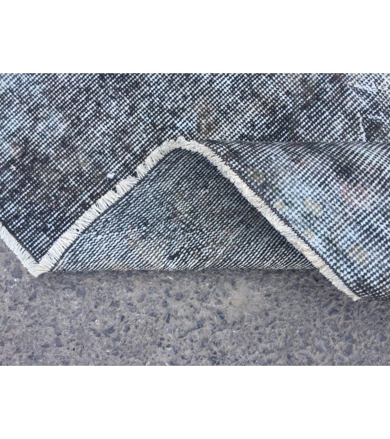 6x9 vintage bed plan rug, dark decor rug, distressed rug, 5'9 X 9'3 Handmade Rug