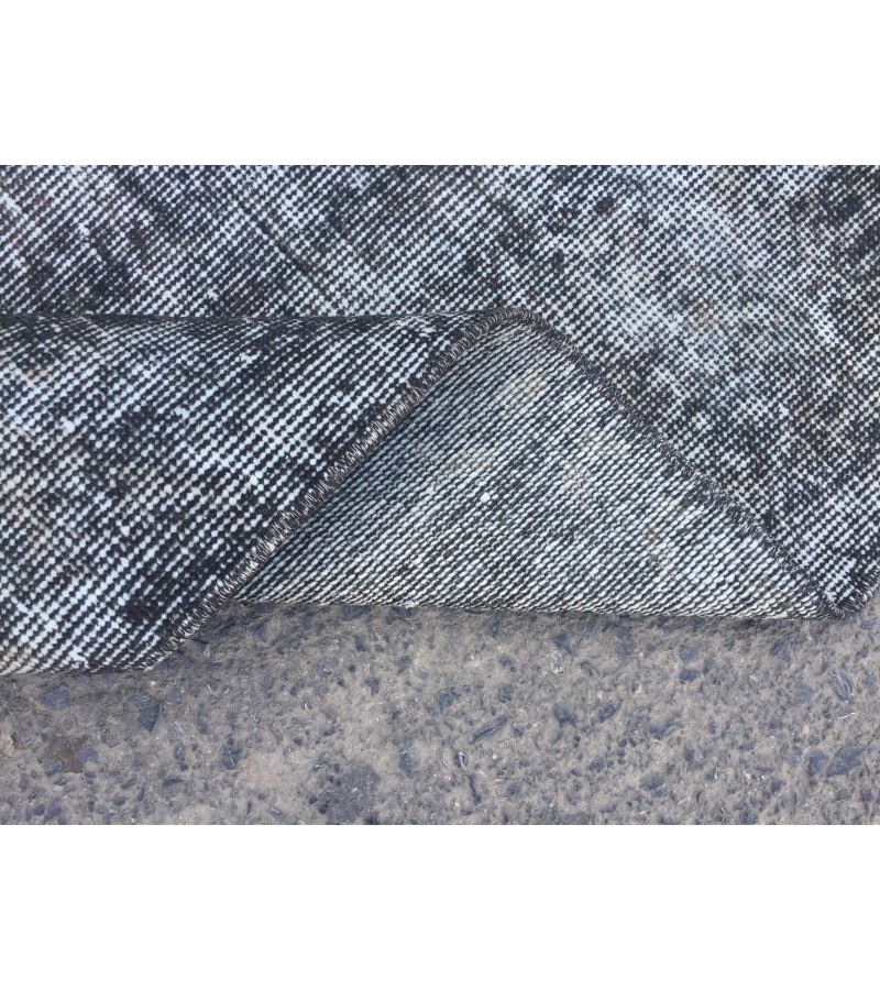 6x9 vintage bed plan rug, dark decor rug, distressed rug, 5'9 X 9'3 Handmade Rug