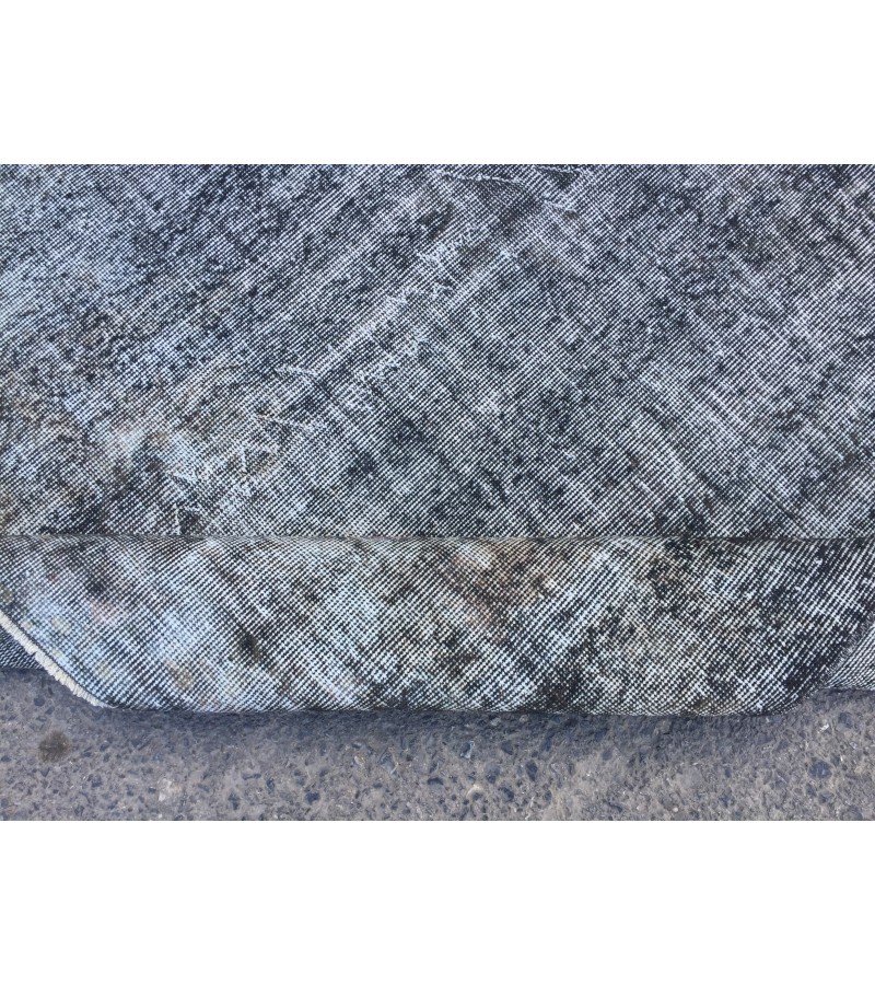 6x9 vintage bed plan rug, dark decor rug, distressed rug, 5'9 X 9'3 Handmade Rug