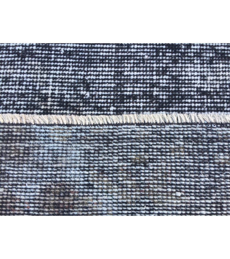 6x9 vintage bed plan rug, dark decor rug, distressed rug, 5'9 X 9'3 Handmade Rug