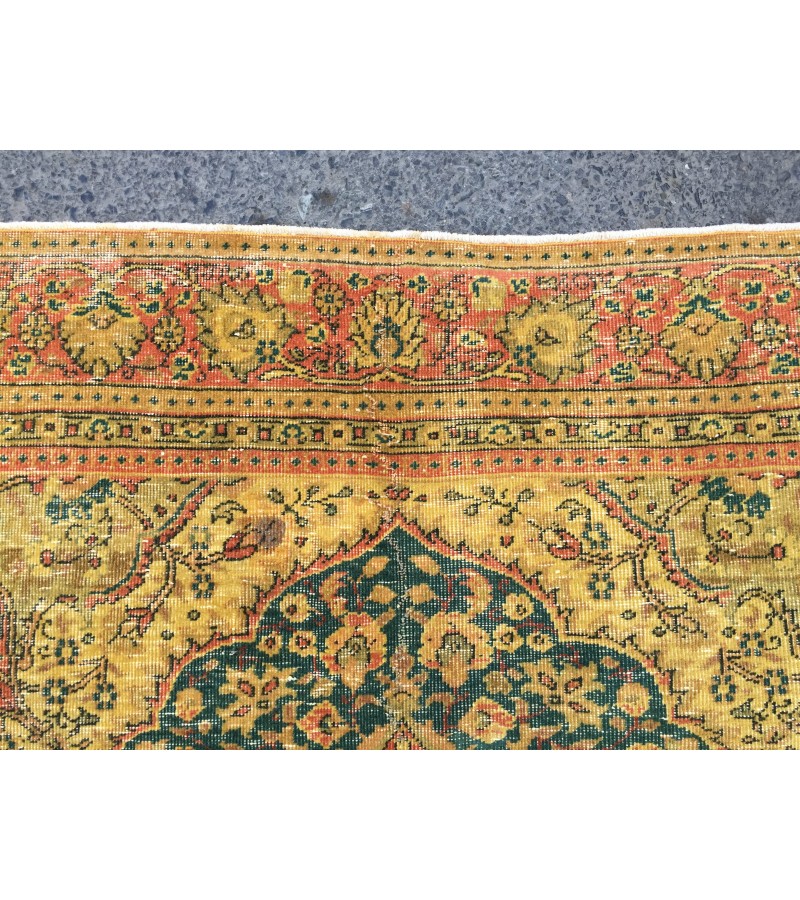 6x9 hand woven boho rug, Retro Living room rug, 6'5 X 8'8 Turkish rug