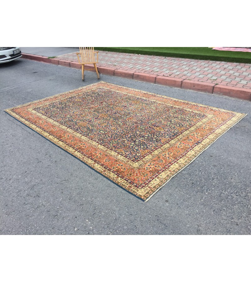 8x11 home decor rug, Turkish area rug, 7'10 X 11'2 rug for living room