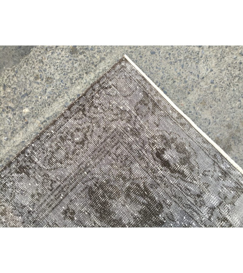 6x10 handmade wool rug, distressed rug, 6'1 X 9'11 dining room Rug