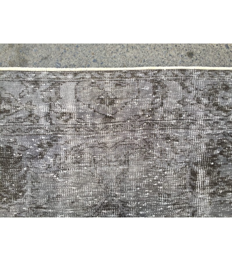 6x10 handmade wool rug, distressed rug, 6'1 X 9'11 dining room Rug