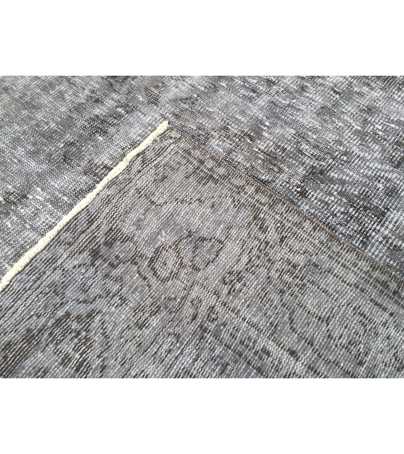6x10 handmade wool rug, distressed rug, 6'1 X 9'11 dining room Rug
