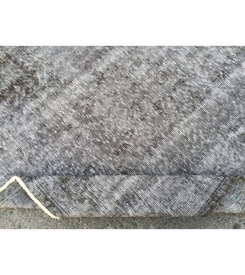 6x10 handmade wool rug, distressed rug, 6'1 X 9'11 dining room Rug