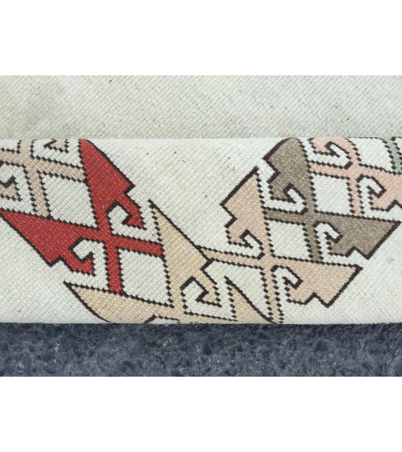 6x9 wool home decor rug, abstract dining room rug, 6'2 X 9'4 minimal rug, Area Rug