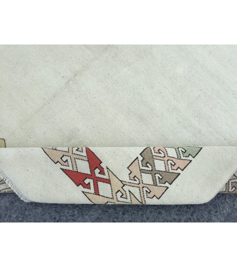 6x9 wool home decor rug, abstract dining room rug, 6'2 X 9'4 minimal rug, Area Rug