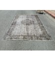 6x10 faded grey rug, vintage rug, , retro bedroom rug, 6'3 X 10' woven rug