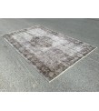 6x10 faded grey rug, vintage rug, , retro bedroom rug, 6'3 X 10' woven rug
