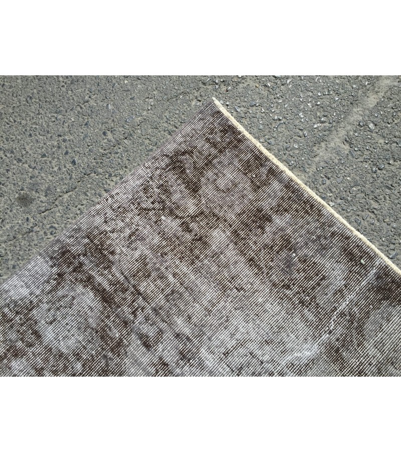 6x10 faded grey rug, vintage rug, , retro bedroom rug, 6'3 X 10' woven rug