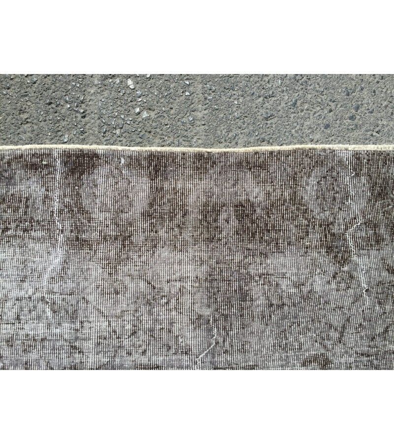 6x10 faded grey rug, vintage rug, , retro bedroom rug, 6'3 X 10' woven rug