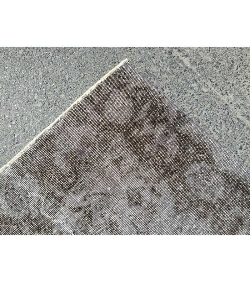 6x10 faded grey rug, vintage rug, , retro bedroom rug, 6'3 X 10' woven rug