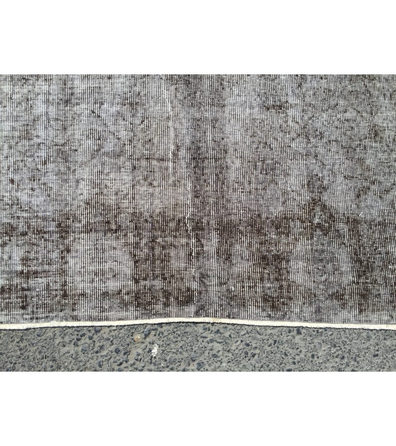 6x10 faded grey rug, vintage rug, , retro bedroom rug, 6'3 X 10' woven rug