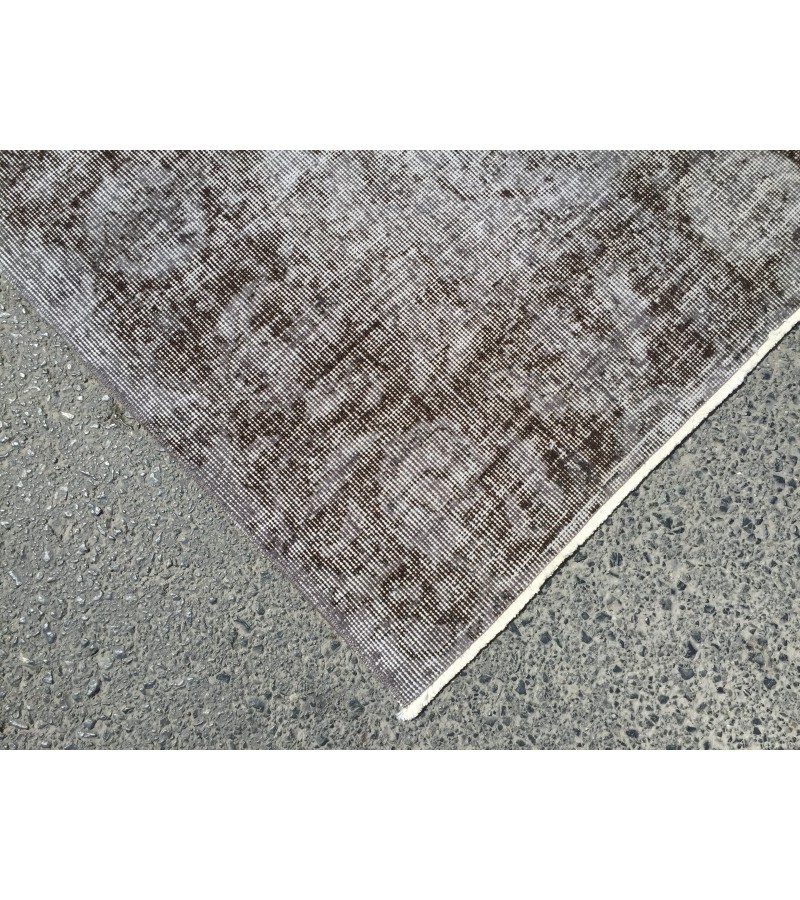 6x10 faded grey rug, vintage rug, , retro bedroom rug, 6'3 X 10' woven rug
