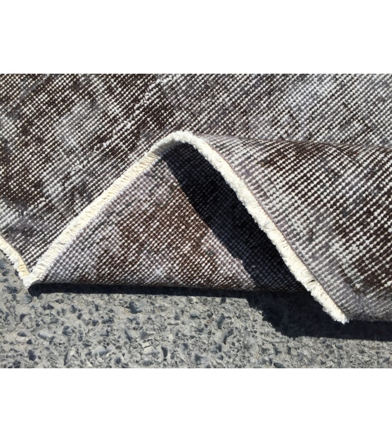 6x10 faded grey rug, vintage rug, , retro bedroom rug, 6'3 X 10' woven rug